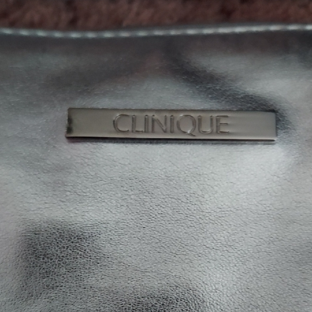 Clinique Silver Cosmetic Bag